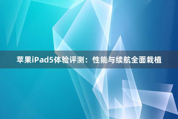 苹果iPad5体验评测：性能与续航全面栽植